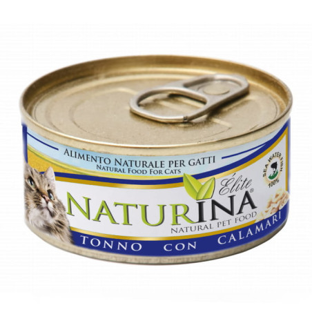 NATURINA Elite Filet z tuńczyka z kalmarami, puszka 70 g