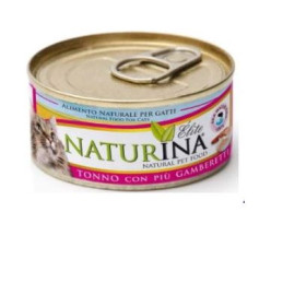 NATURINA ELITE CAT TUŃCZYK Z KREWETKAMI - FILETOWA MOKRA KARMA DLA KOTÓW PREMIUM, 70 g