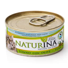 Naturina Elite Filet z tuńczyka z oliwkami, puszka 70 g