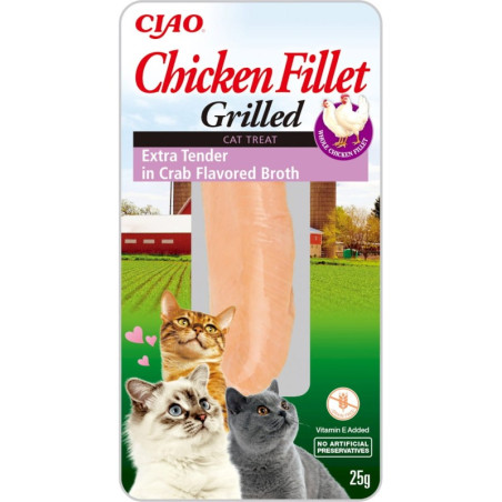 Inaba, Ciao, chicken fillet,  grillowany filet w bulionie z krabów, 25g