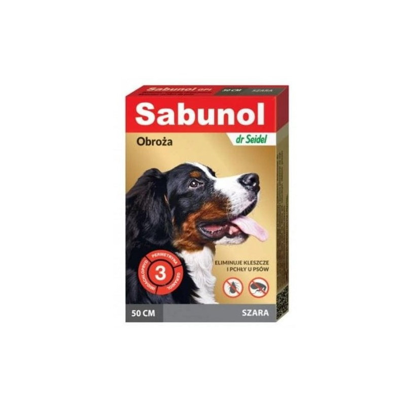 SABUNOL, OBROŻA DLA PSA SZARA, 50 cm