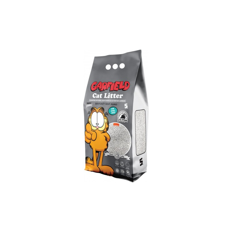 Garfield, żwirek bentonit dla kota, z węglem aktywnym, 5 l