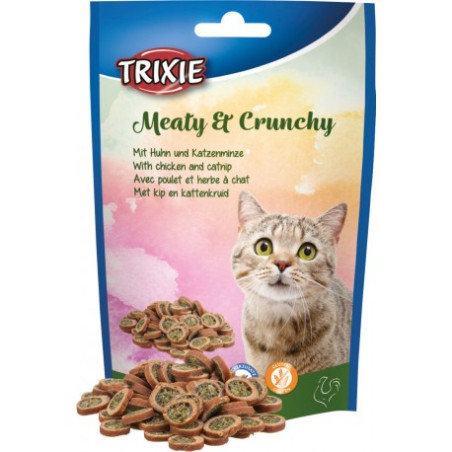 Trixie, Meat&Crunchy, przysmak, dla kota, kurczak i kocimiętka, 50 g