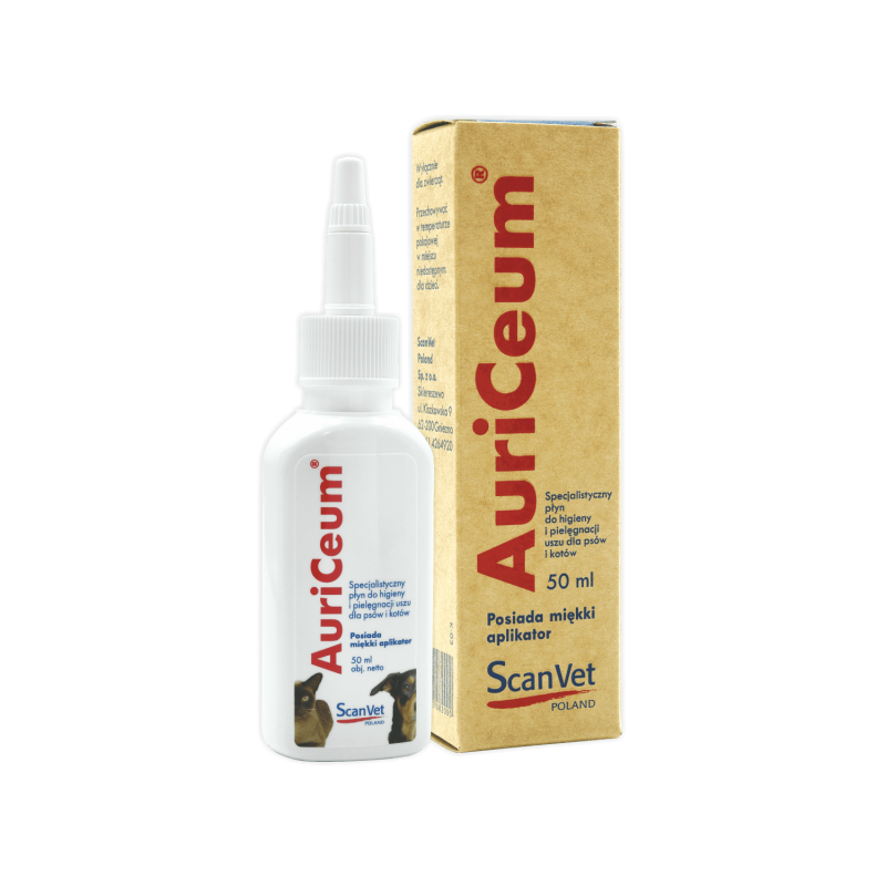 ScanVet Auriceum 50ml  płyn do uszu zawierający betaglukan