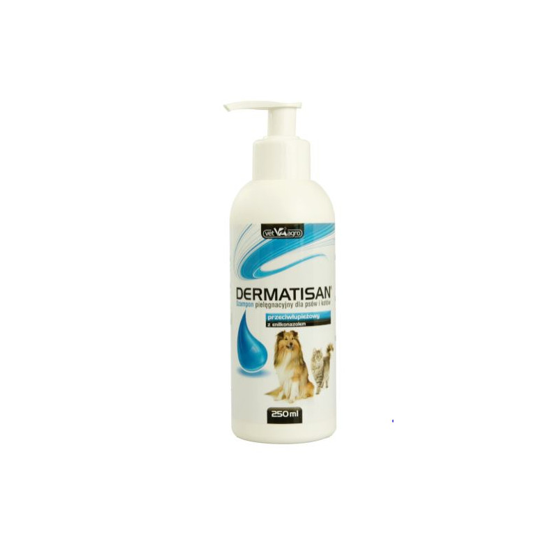 Vet Agro, Dermatisan, szampon przeciwłupieżowy z enilkonazolem, 250 ml