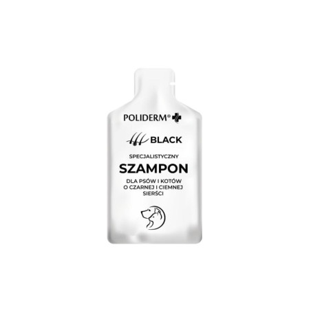 JM Sante, Poliderm, szampon do czarnej sierści, saszetka 15 ml