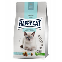 Happy cat, Sensitive Stomach, pełnoporcjowa sucha karma dla dorosłych kotów, 1,3 kg