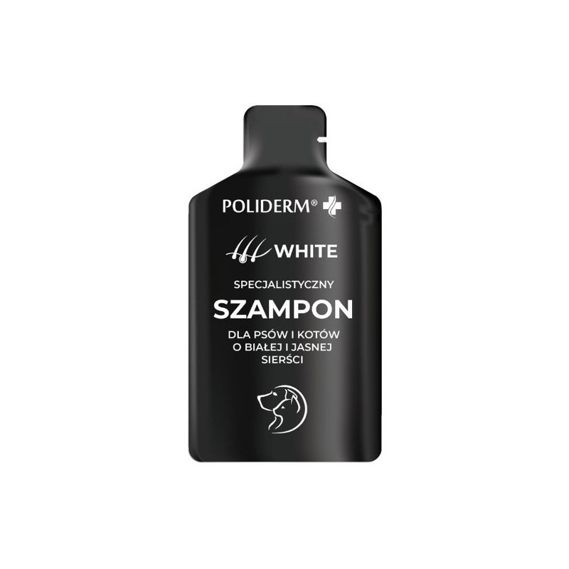 JM Sante, Poliderm, szampon do białej sierści, saszetka 15 ml