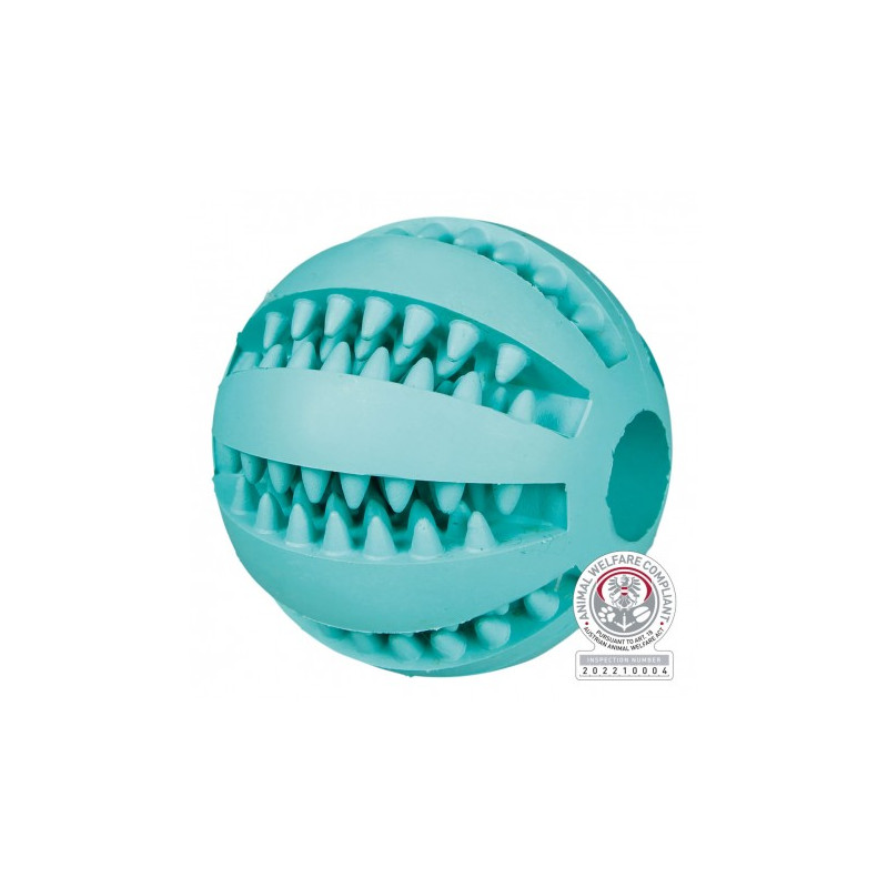 Trixie Denta Fun, piłka z kauczuku, dla psa, 6 cm