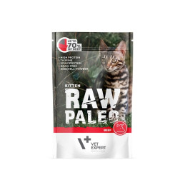Raw Paleo, monoprotein, kocię, wołowina, 100 g