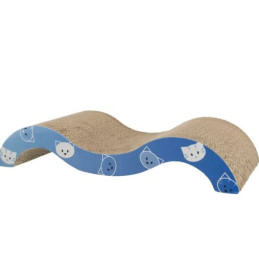 Drapak dla kota turkusowy, ostrzenie pazurków, fala  50 x 9 x 23 cm