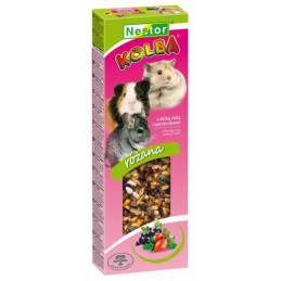 Nestor, kolba dzika róża z porzeczkami dla gryzoni i królików, 2 sztuki