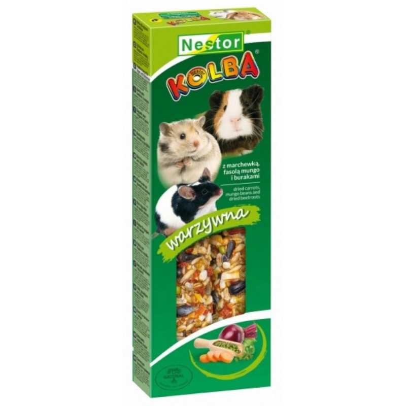 Nestor, kolba z warzywna dla gryzoni i królików, 2 sztuki