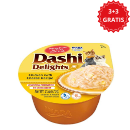 Inaba Cat Dashi Delights, kurczak z serem, 70 g, 3+3 gratis