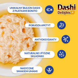 Inaba Cat Dashi Delights, kurczak z serem, 70 g, 3+3 gratis