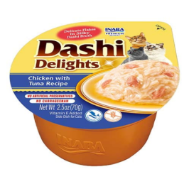 Inaba Cat Dashi Delights, kurczak z tuńczykiem, 70 g