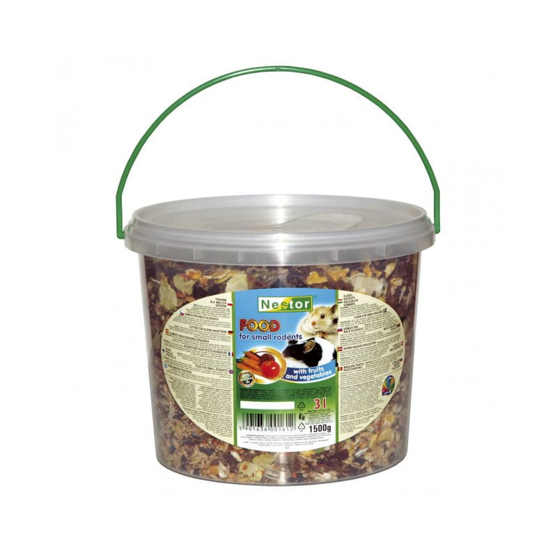 Nestor, dla małych gryzoni,  owocowo-warzywny, 3 L