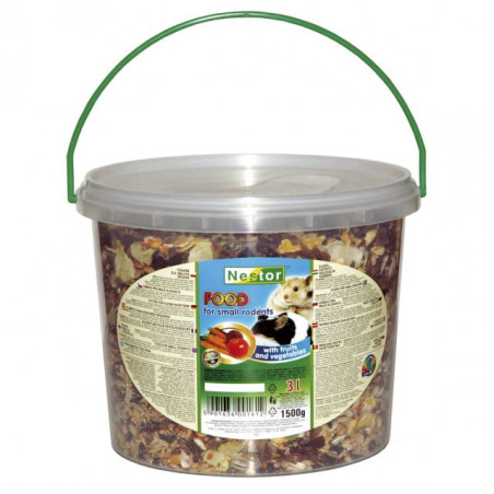 Nestor, dla małych gryzoni,  owocowo-warzywny, 3 L