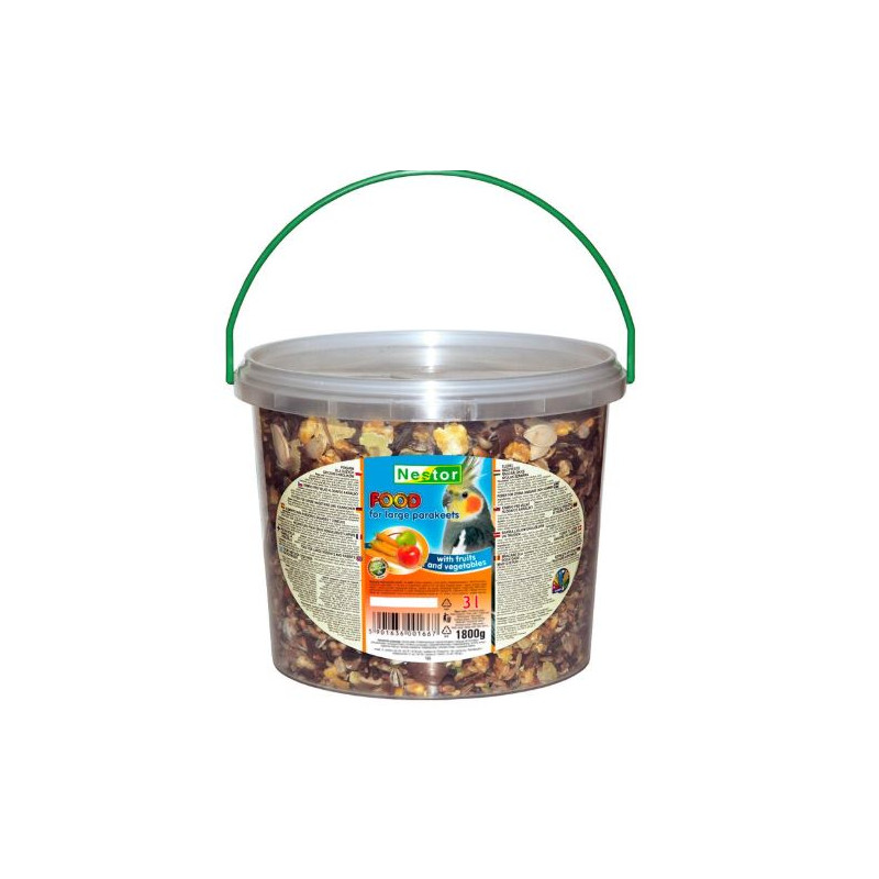 NESTOR, POKARM DLA PAPUGI ŚREDNIEJ, OWOCOWO-WARZYWNY, 3 l