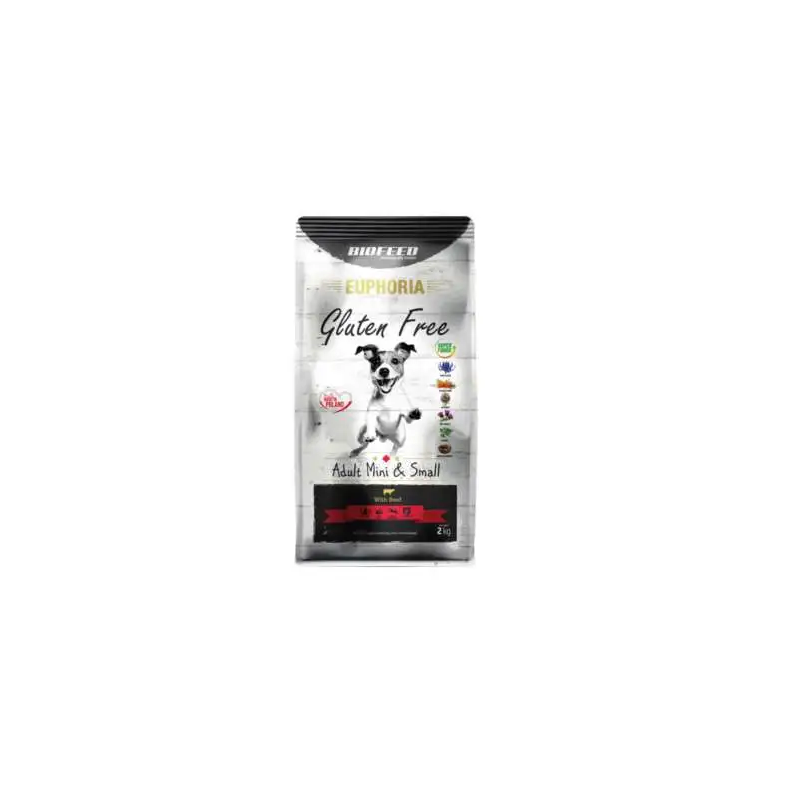 BioFeed EUPHORIA Adult Gluten Free z Wołowiną mini i małe rasy 2 kg