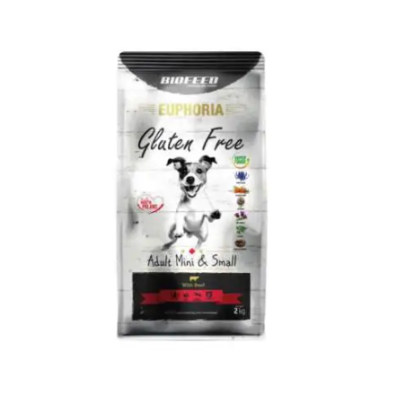BioFeed EUPHORIA Adult Gluten Free z Wołowiną mini i małe rasy 2 kg