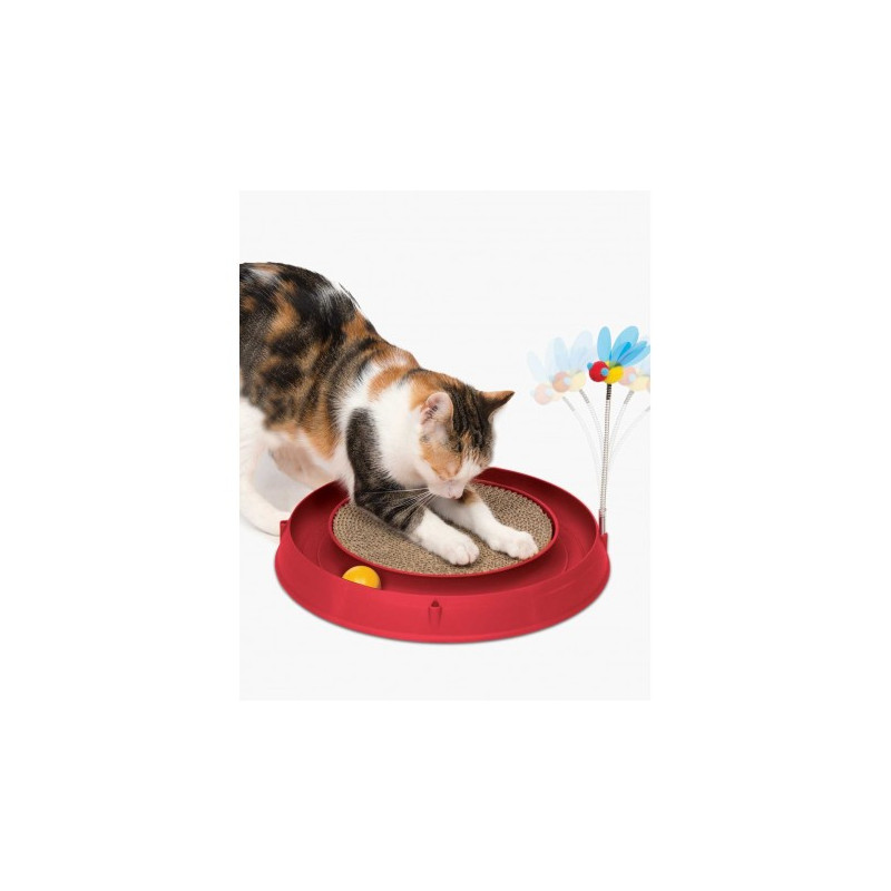 Tor Catit Play'n Scratch z drapakiem, 4 x 36 x 39,5 cm, czerwony