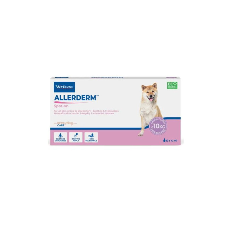 VIRBAC Allerderm Spot-on, 6x4 ml, psy powyzej 10kg
