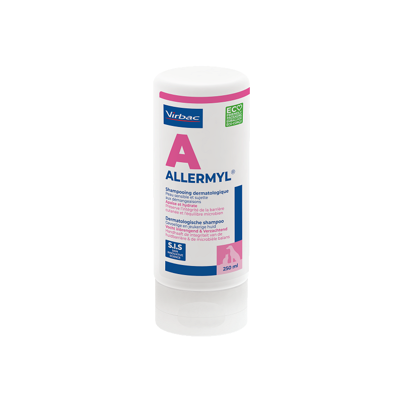 VIRBAC ALLERMYL, 250 ml,  Szampon dermatologiczny dla psa i kota