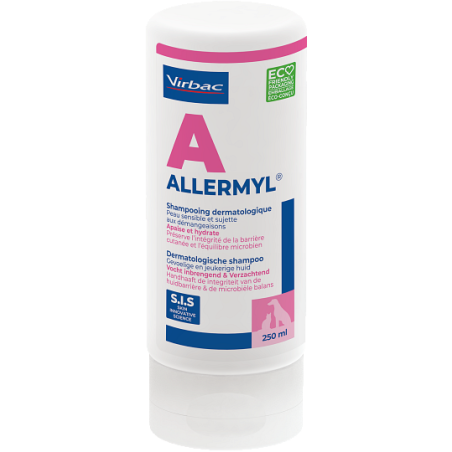 VIRBAC ALLERMYL, 250 ml,  Szampon dermatologiczny dla psa i kota