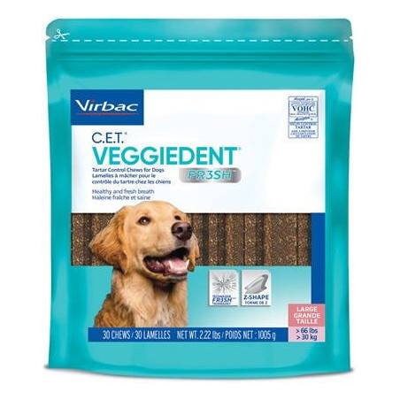 Virbac, Veggiedent Fresh, L (30-60 kg) 15 gryzaków