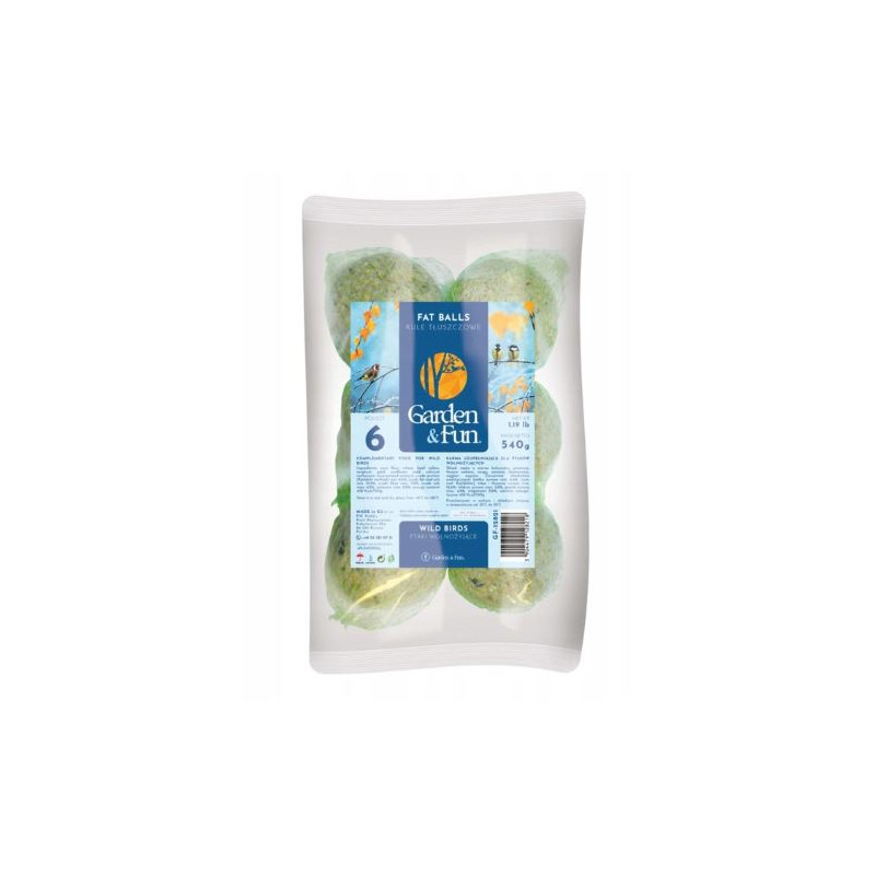 Garden&Fun, Kule tłuszczowe 90 g / szt, 6 szt w opakowaniu