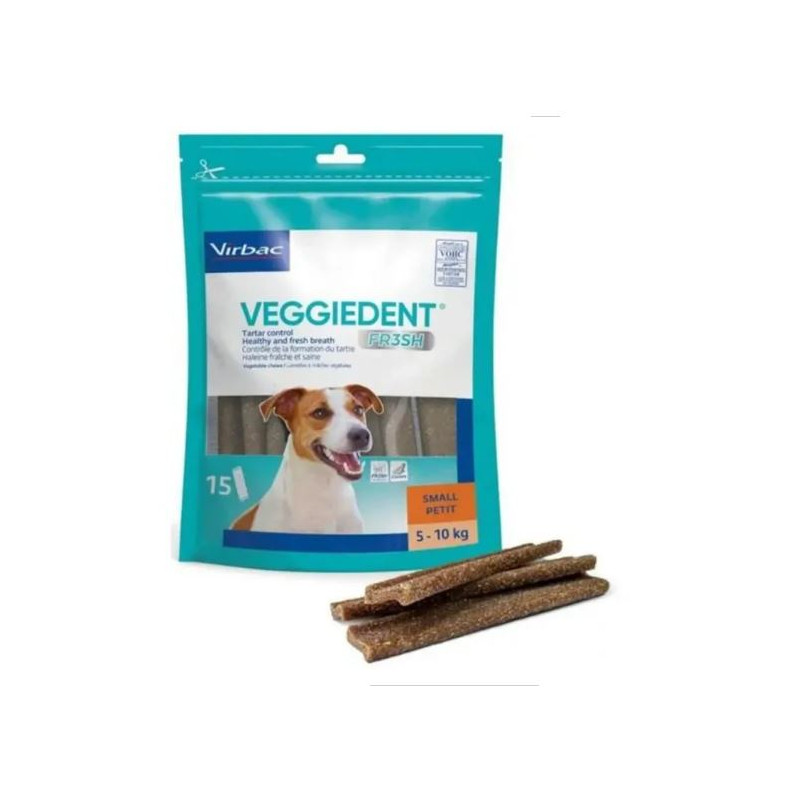 Virbac, Veggiedent Fresh S (5-10 kg) 15 gryzaków