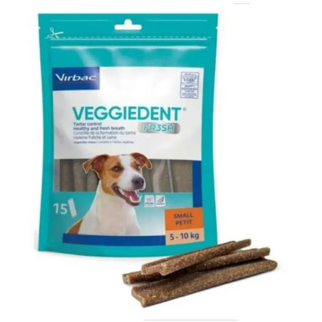 Virbac, Veggiedent Fresh S (5-10 kg) 15 gryzaków