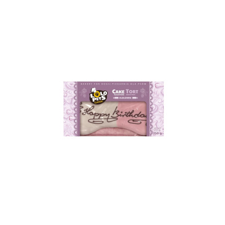 LOLO PETS, Tort dla psa Happy Birthday, 250g, Owoce lasu
