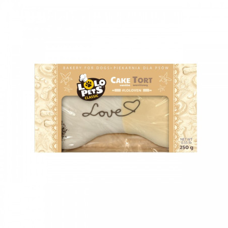Lolo Pets, tort "LOVE" waniliowy, 250g