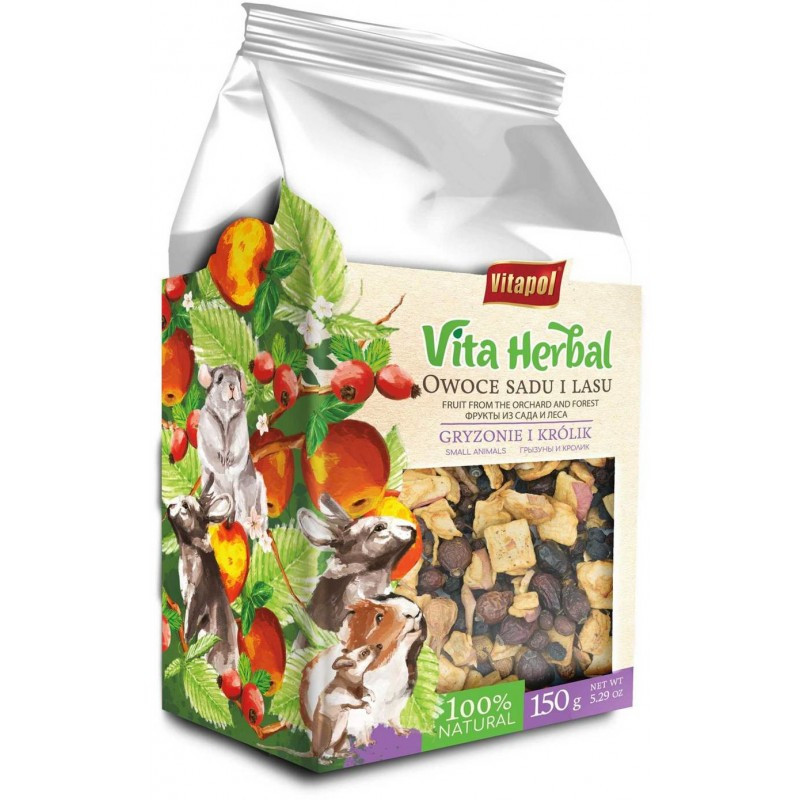 Vitapol, Vita Herbal dla gryzoni i królika, owoce z sadu i lasu, 150 g