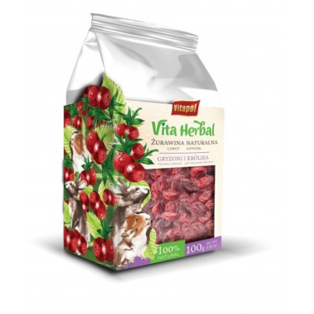 Vitapol, Vita Herbal dla gryzoni i królika, żurawina naturalna, 30 g