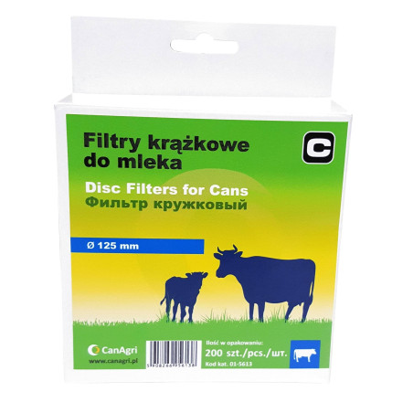 Filtr krążkowy do mleka, śr. 125 mm, 200 szt., Canagri