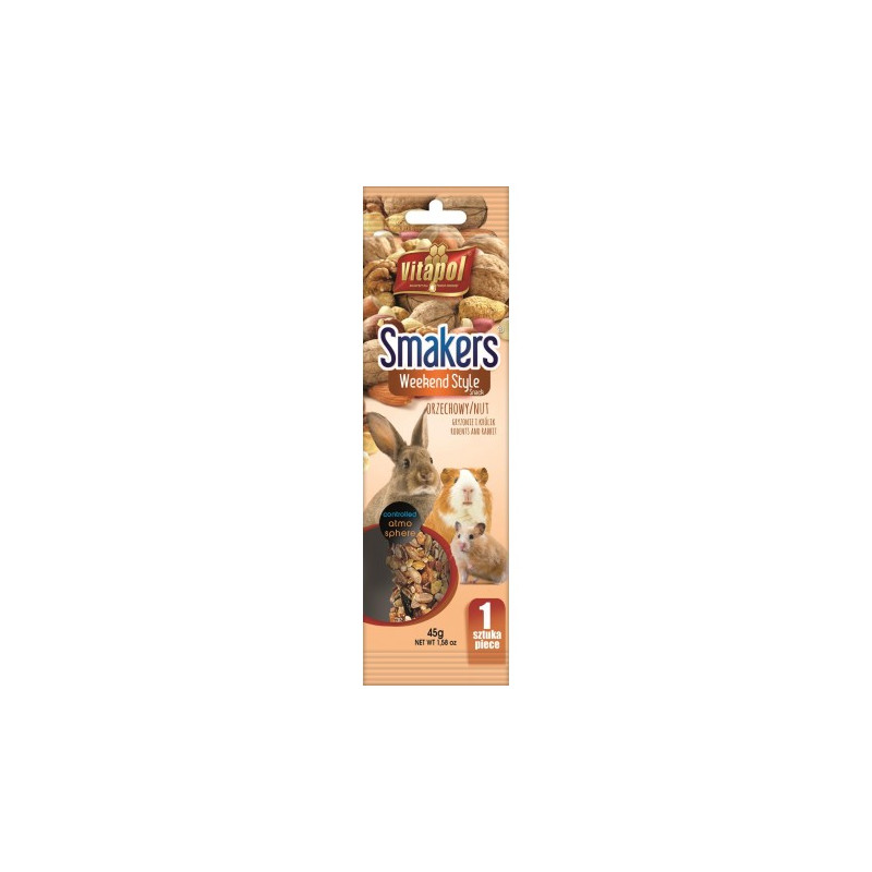 Vitapol, Smakers dla gryzoni orzechowy Weekend Style, 1szt., 45 g