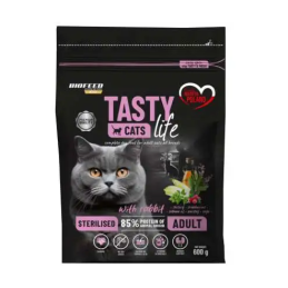 Biofeed Tasty Cats Life STERILISED z królikiem 600 gram