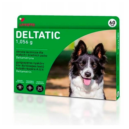 Livisto, Deltatic, obroża na kleszcze dla średniego psa, 60 cm