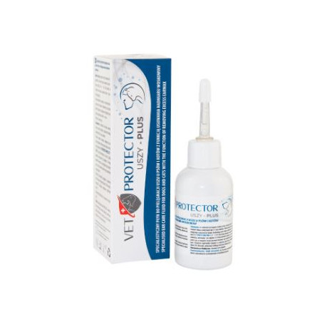 JM Sante ,Vet Protector Uszy Plus, do pielęgnacji uszu dla psa i kota, 50ml