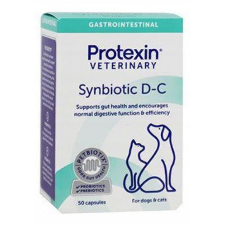 Protexin, Synbiotic D-C, psy i koty, 50 kapsułek