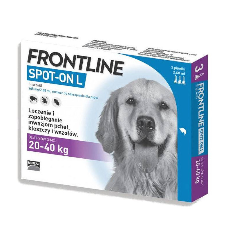 Frontline Spot-on , pies,  L 3 pipety x 2,68 ml