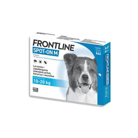 Frontline Spot-on, pies M, 3 pipety x 1,34 ml