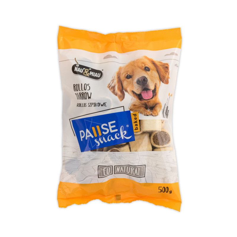 Hau&Miau, Pausesnack Baked Rollos ze szpikiem, 500 g