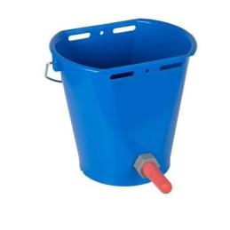 Can Agri, wiadro do pojenia cielą ze smoczkiem, niebieskie,  8l