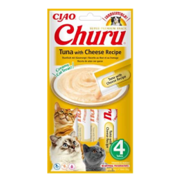 INABA CAT CHURU Z TUŃCZYKIEM I SEREM 4X14G