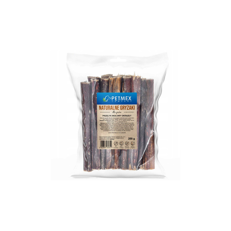 Petmex, Przełyk wołowy okrągły, gryzak naturalny, 200 g