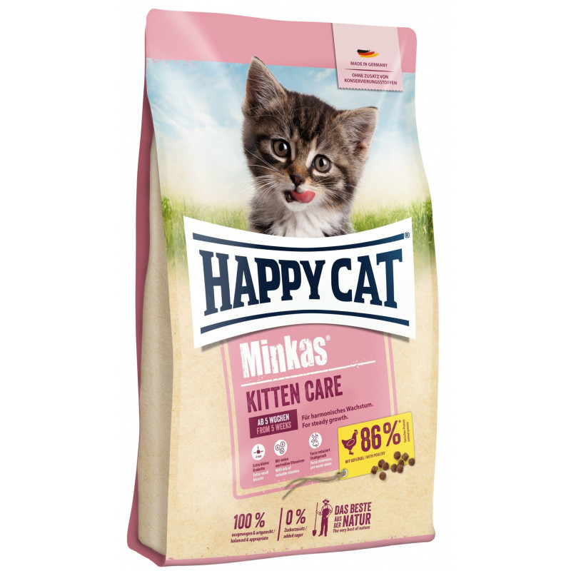 Happy Cat, Minkas Kitten Care, drób, 500 g